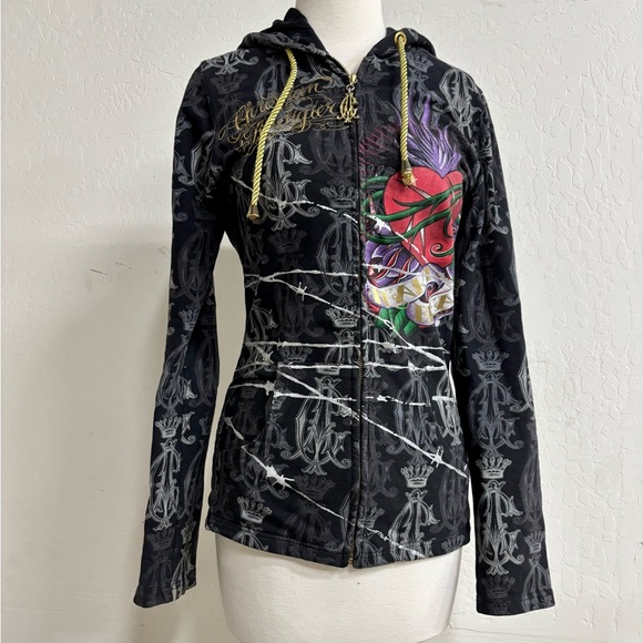 Christian Audigier Tops - Christian Audigier Heart Break Hoodie
